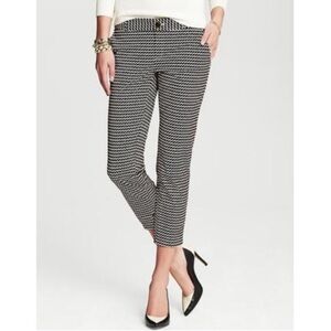 Banana Republic Black and White Cropped Ankle Pants